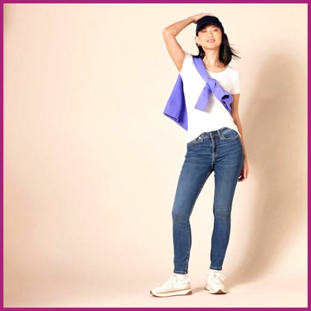 High-Rise Skinny Jeans with All-Day Stretch Cotton Blend - Picture 5 of 7